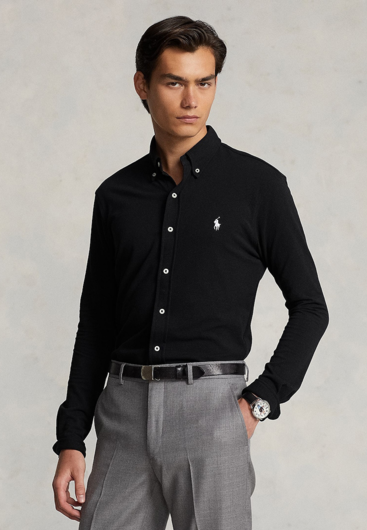 Polo Rolph Lauren Regular Fit Button Up Shirt in Black