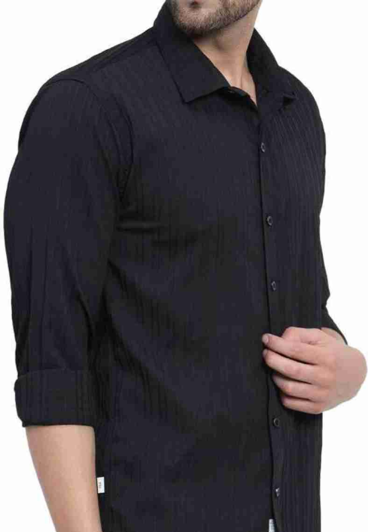 Men Regular Fit Striped Spread Collar Casual Shirt