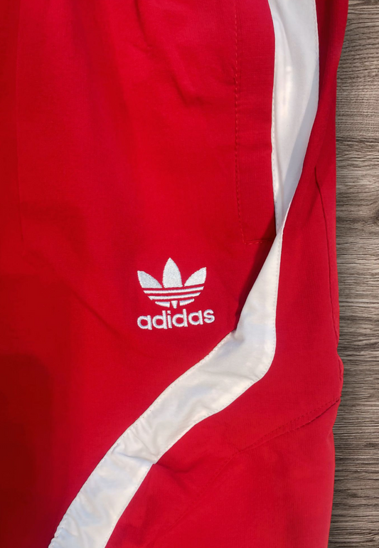 Adidas Originals Red Track Pants/Shorts with Trefoil Logo